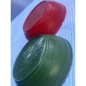 Vintage 1970s Country Craft 16 Oz Cereal Soup Salad Bowls Orange Green Pair